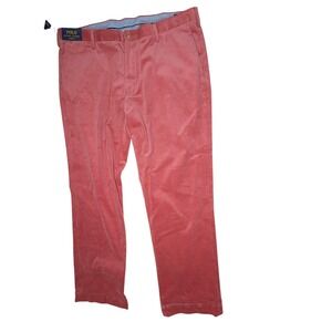 Polo Ralph Lauren Classic Fit Corduroy Pants Men's 40x32 Salmon Pink NWT